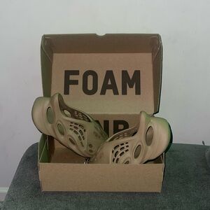 Tan Yeezy foam runners